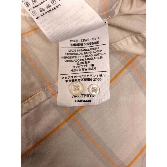 Arc'teryx Shirt Small Womens Plaid Utility Hiking Long Sleeve Button Down - Picture 8 of 8